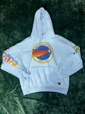 Aviator Nation Vail Relaxed Pullover Hoodie light blue